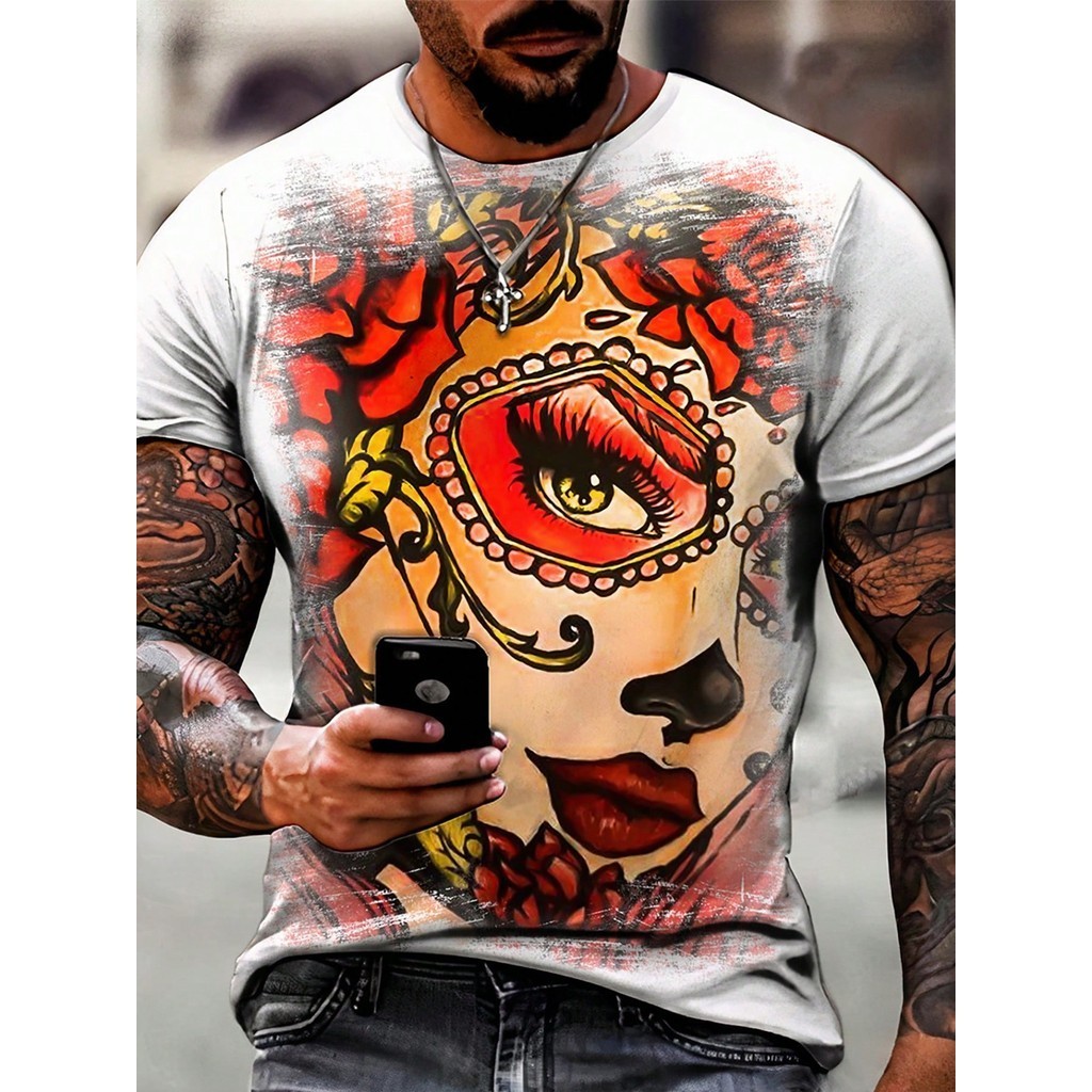 Camisa Camiseta Caveira Mexicana Batom