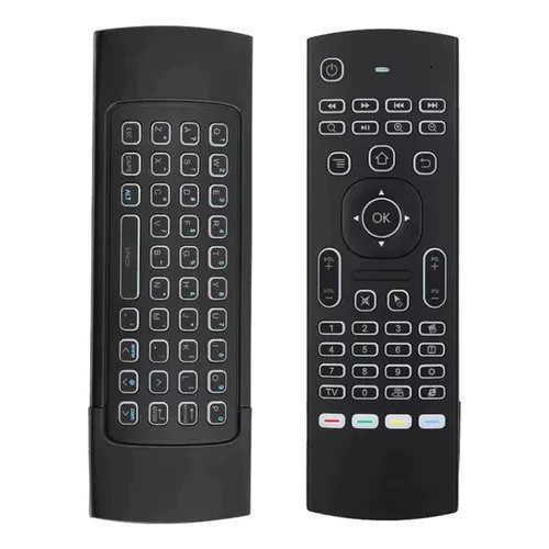 Controle Remoto Air Mouse Com Sensor de Ar/Luz Led/Teclado/2.4G LED C/ Comando de Voz Para Pc/ Tv