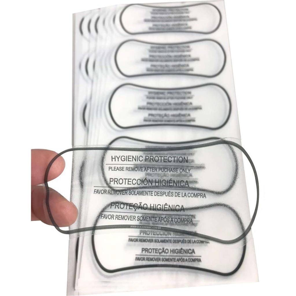 Protetor Higiênico Transparente 112x49 com 100 Und cor Preto