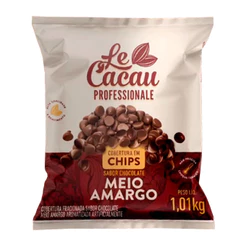 Chips Chocolate Forneáveis Meio Amargo Cobertura 1,01kg - Le Cacau