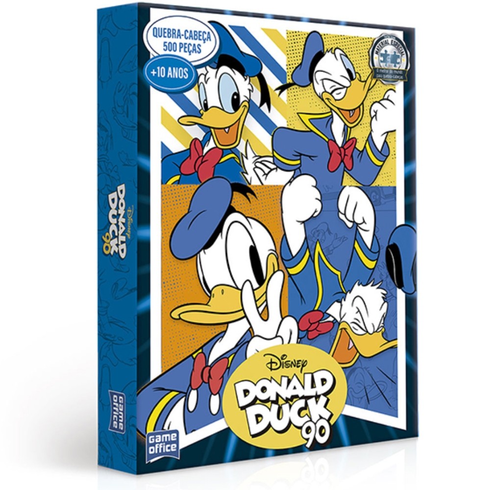 QUEBRA CABEÇA DONALD DUCK 90 ANOS EDIÇÃO ESPECIAL 500 PEÇAS TOYSTER DISNEY PUZZLE PATO GAME OFFICE - Mom & Baby