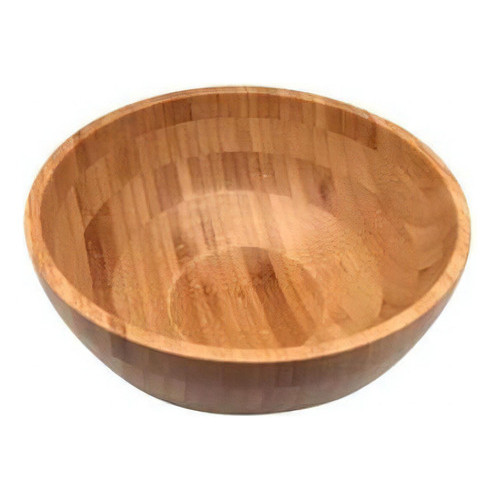 Bowl De Bambu Saladeira Grande Redondo 28cm Servir Saladas Pratos Frutas Durável Antibacte...
