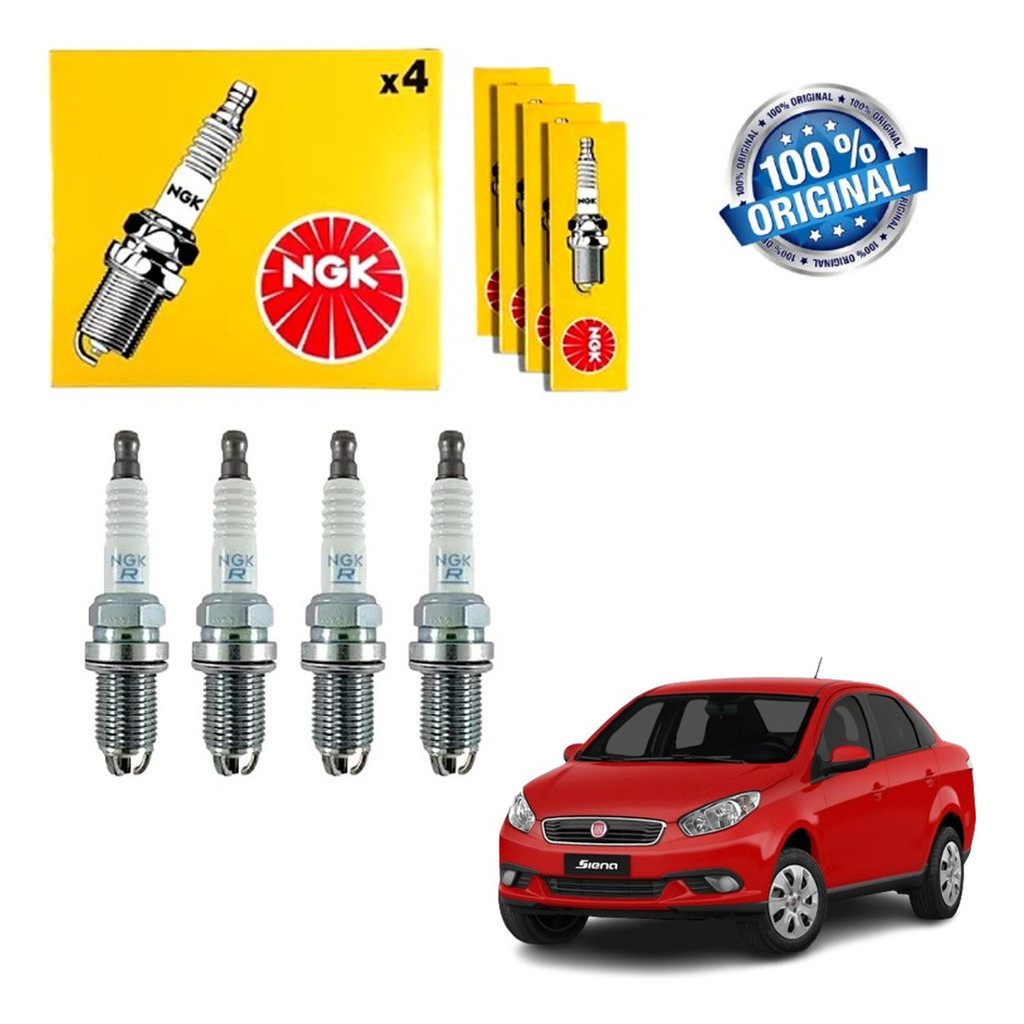 Jogo de Velas Ignição Fiat Doblo Idea Punto Bravo Strada 1.8 16v BKR7E Original