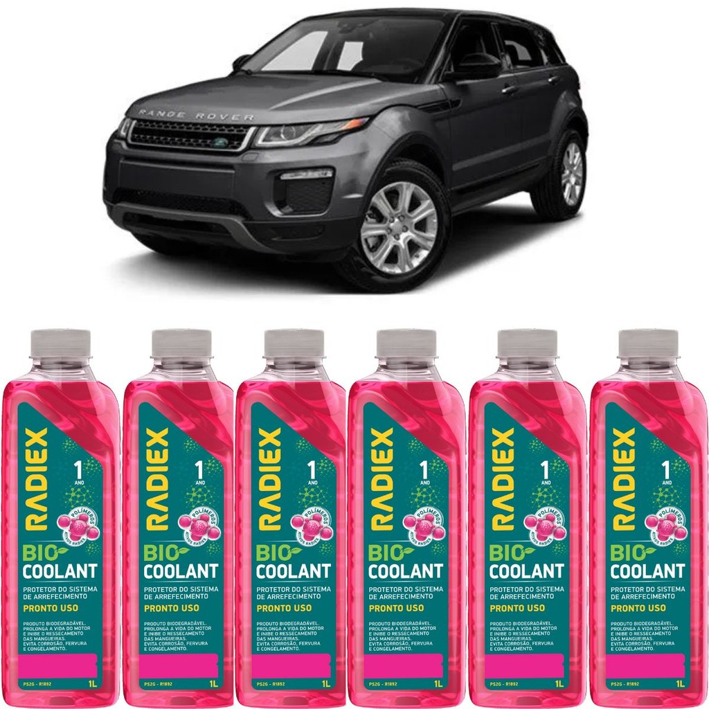 Kit Aditivo Radiador Bio Coolant Pronto Para Uso Rosa - Range Rover Evoque - R1892