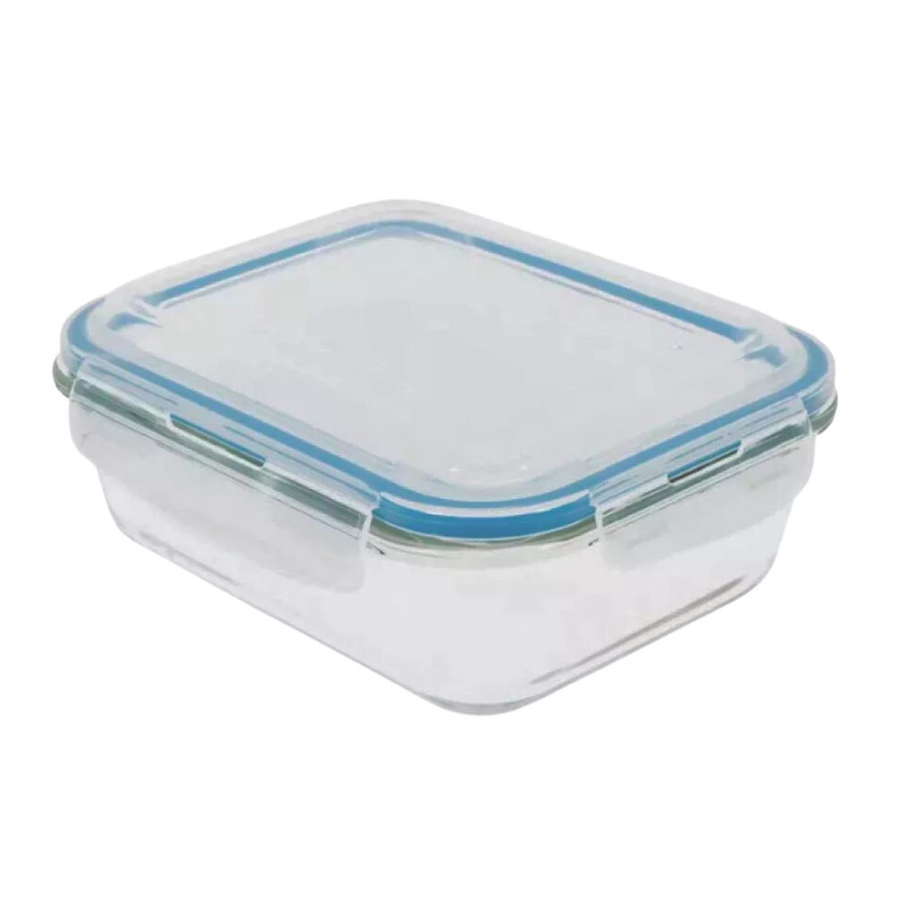 Pote Hermético de Vidro Borossilicato Marmita 550ml Vasilha Alimentos Quadrado - Home & Living