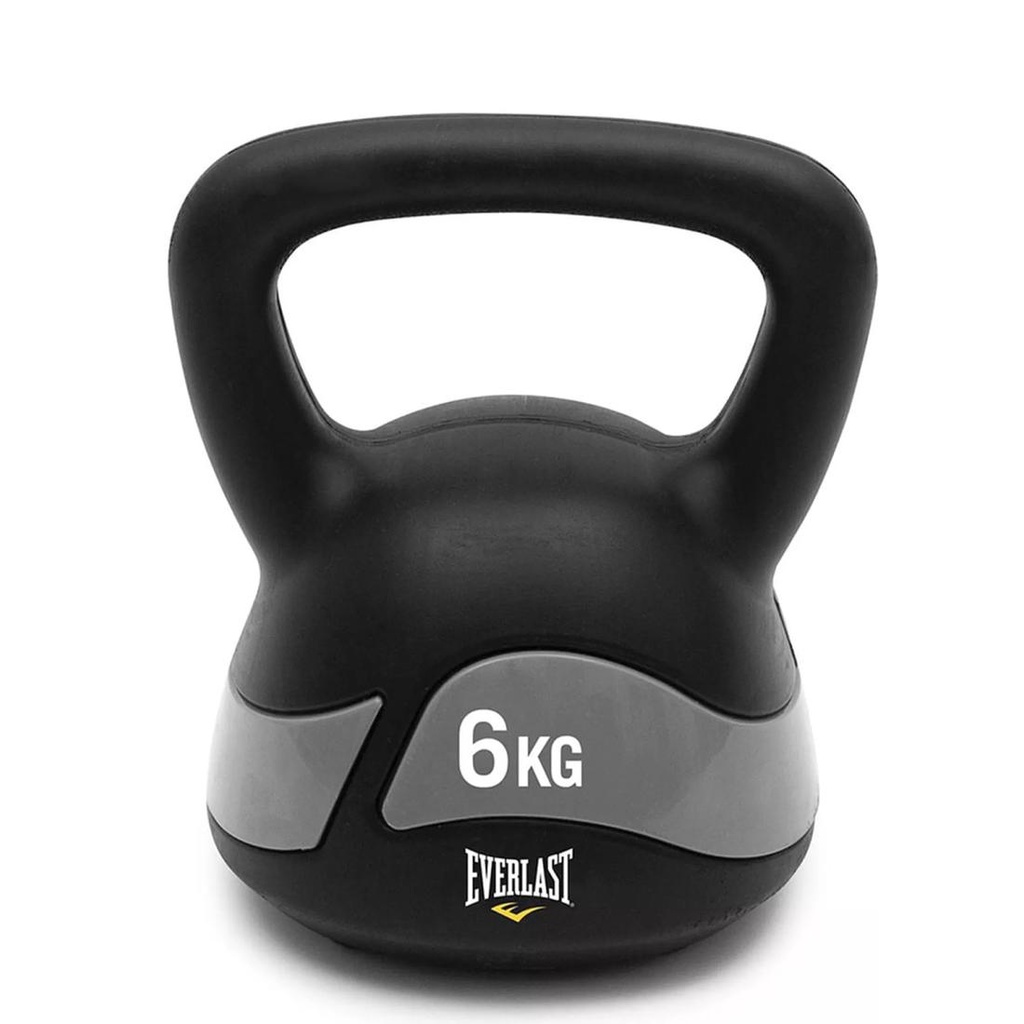 Kettlebell 6kg Everlast Revestido Pvc De Alta Resistência