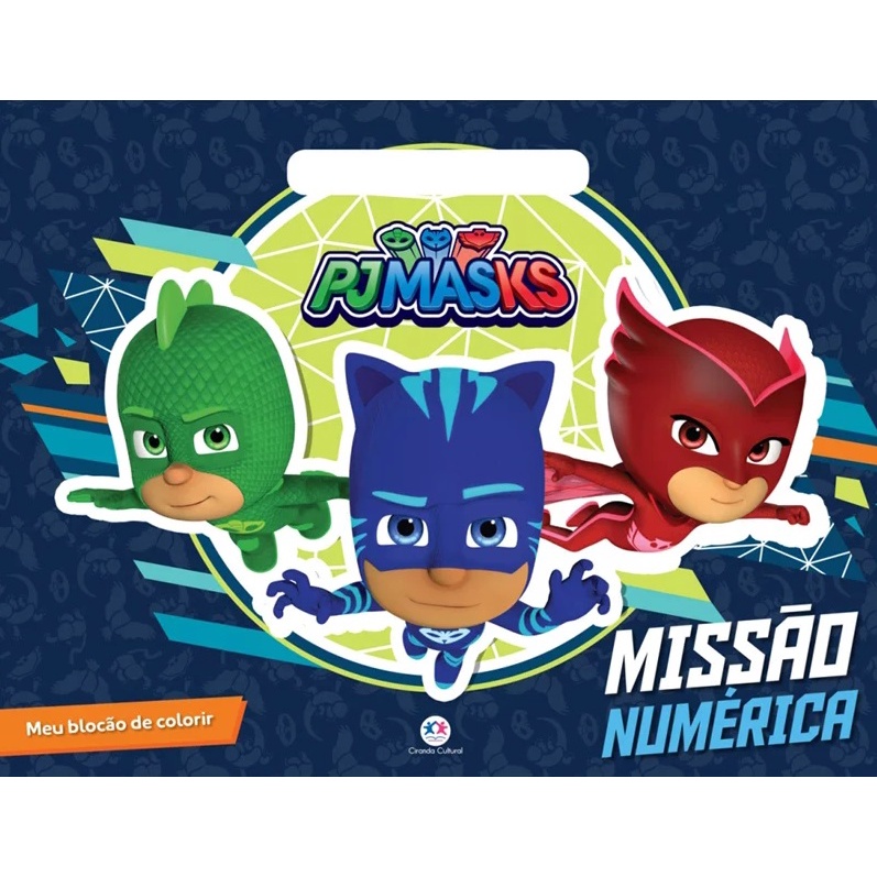 Livro Infantil para Colorir Blocão PJMASK Missão Numérica - Ciranda Cultural