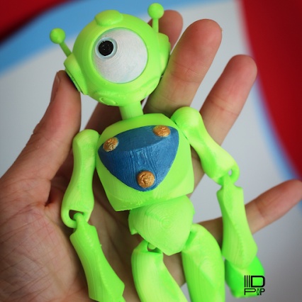 Robô alienígena articulado Olhos móveis brinquedo robô boneco brinquedo