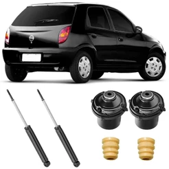 2 Amortecedor Traseiro+kit Celta 2000 A 2014 Original Nakata