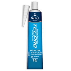 Silicone Multiuso Incolor Acetico 50g Tecbril