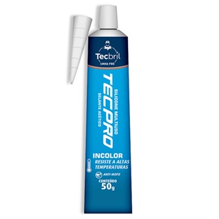Silicone Multiuso Incolor Acetico 50g Tecbril em Oferta na Shopee