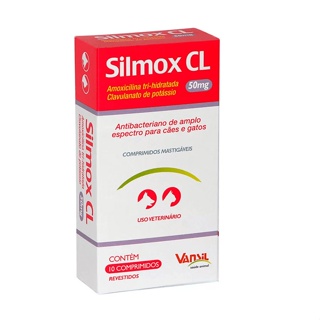 Antibacteriano Silmox Cl Para Cães E Gatos 50g 10 Comprimidos em Oferta na Shopee