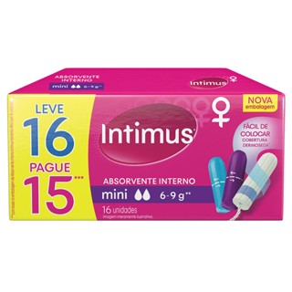 Absorvente Intimus Interno Mini Leve 16 pague 15