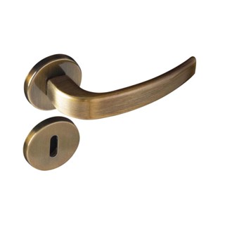 Fechadura interna de aço zamac Vic 930-80 com roseta redonda bronze oxidada Pado Fechadura Zm Vic Roseta 930-40 Interna Bx Pado