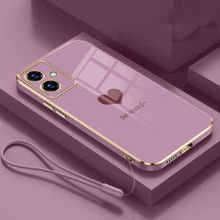 Motorola MOTO G54 G84 G 54 Elegante Capa De Borracha Do Coração Amor Telefone Brilhante Cordão De Segurança Elétrica