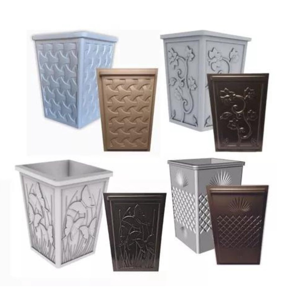 Kit 4 Formas Para Vasos Médio Jardim em Cimento