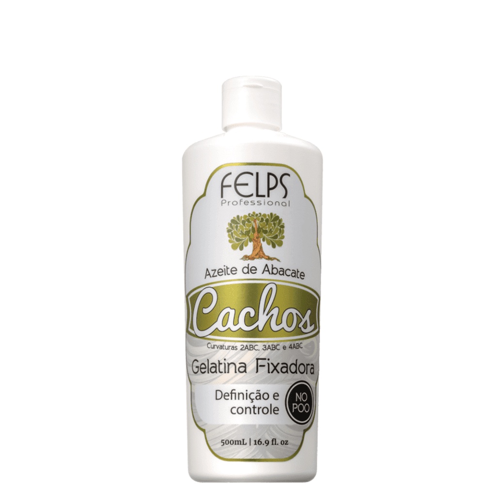 Gelatina Fixadora Cachos Azeite de Abacate 500ml -  Felps em Oferta na Shopee