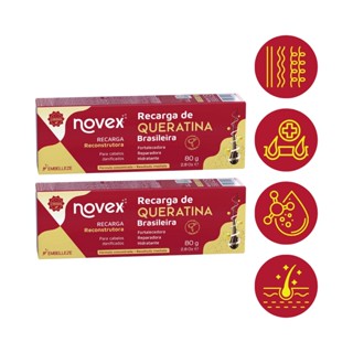 Kit com 2 Tratamento Reconstrutor Recarga de Queratina Embelleze