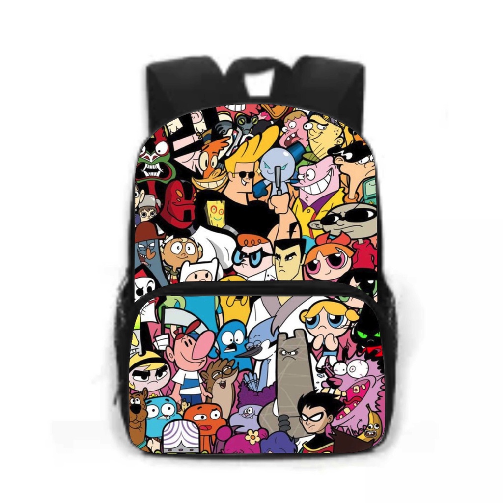 Mochila Jhony Bravo Bolsa Escolar Juvenil Alça Regulável Bolso Frontal