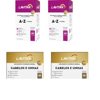 Kit 2 Cabelos e Unhas+2 Lavitan A-z Mulher 60cpr - Cimed