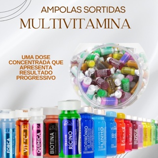 Kit 10 UNIDADES AMPOLAS DE VITAMINAS CAPILARES SORTIDAS 2,8ML em Oferta na Shopee