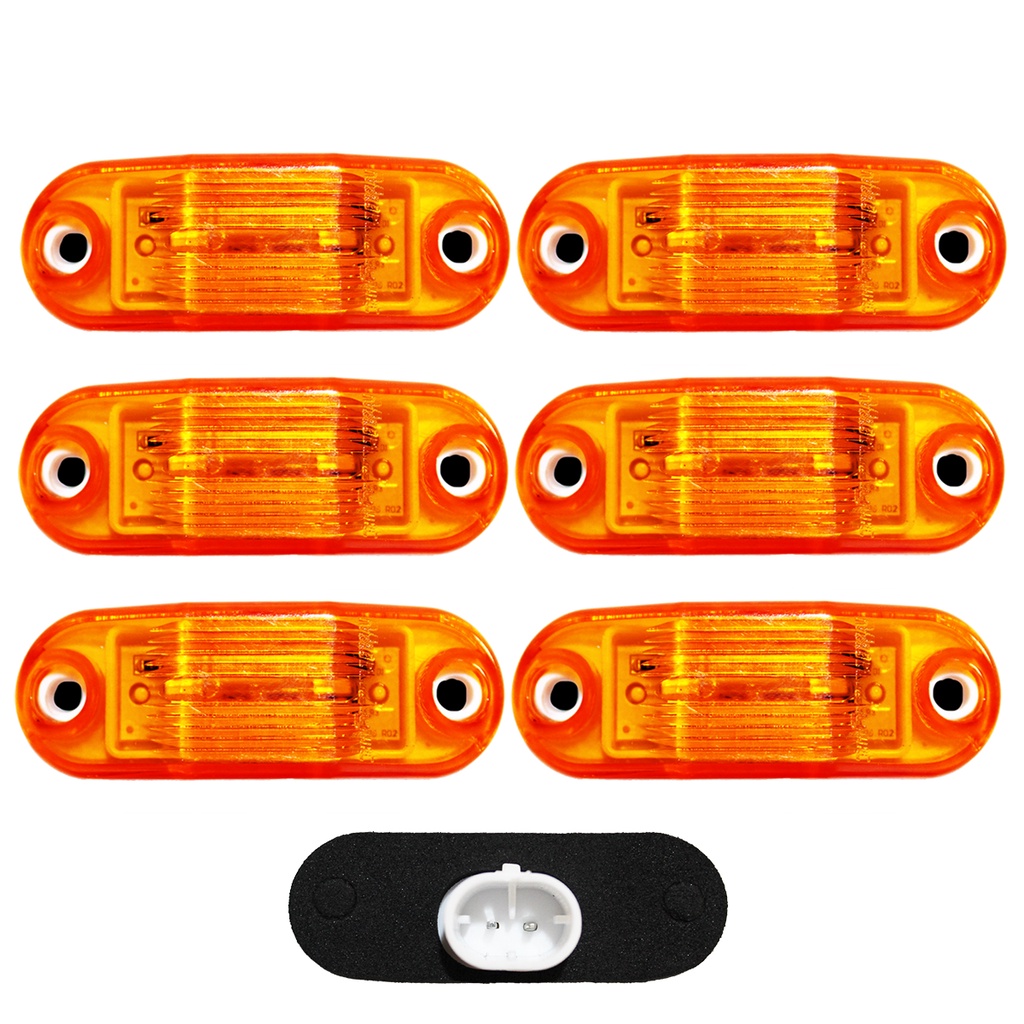 6 Lanterna Vigia Placa para Ônibus Caminhão 2 LED BIVOLT AM