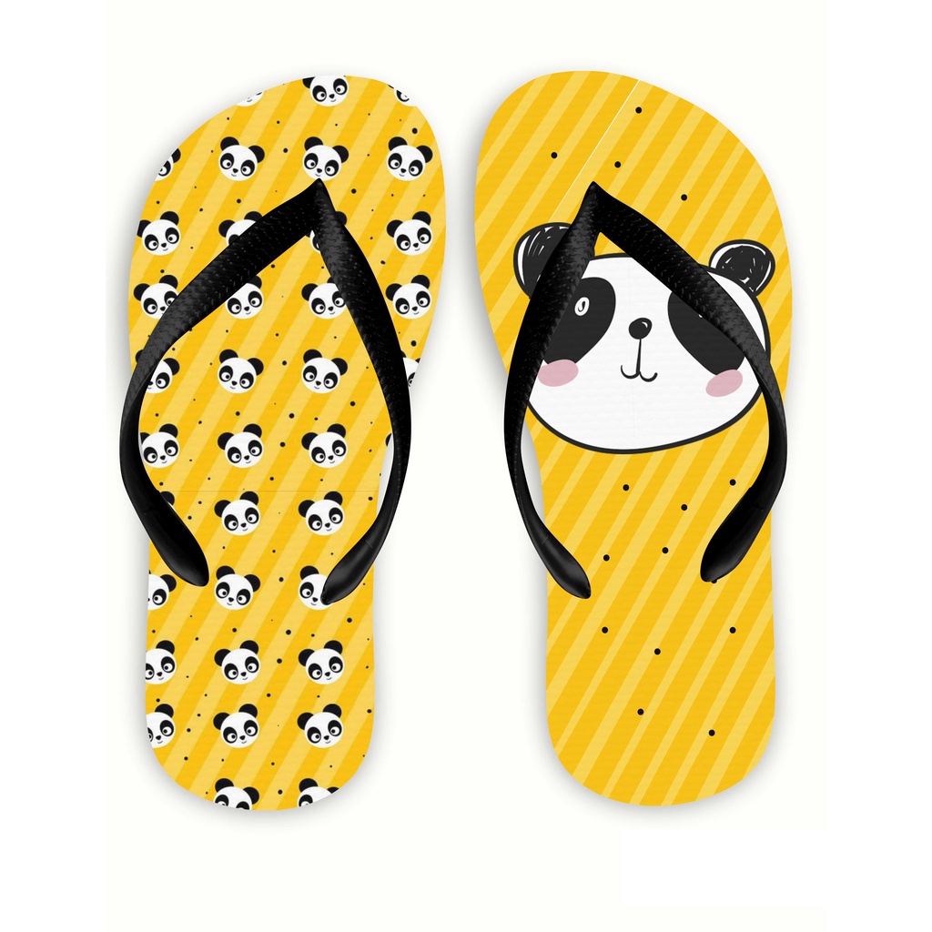 Panda Chinelo Amarelo Presente temático PET Panda Infantil e Adulto Feminino e Masculino. Chinelo de pandinha presente de Natal infantil e adulto feminino do Panda