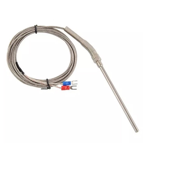 Termopar Tipo K Range - 100 A 1250 Haste Comp. 100M Diâmetro 5Mmbm Rosca 8Mm Cabo 3 Metros (E4)