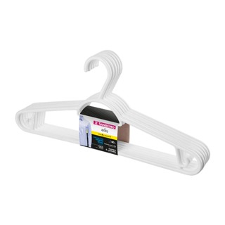 Cabide Plástico Adulto Pendura Mais Branco 40cm Easy Sanremo Leve 6 Pague 5