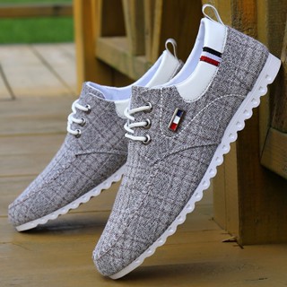 Novo Estilo De Sapatos De Lona Tecido Respirável Para Homens Casuais