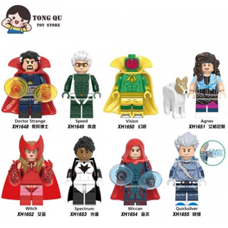 Superhero Minifigures Quicksilver Vision Bloco de Visão Quicksilver Coleção de Brinquedos Ornamentos mini Modelo Boutique Gift