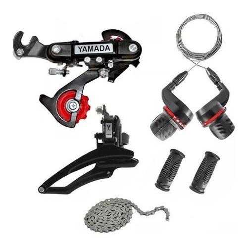 Kit Passador + Câmbio Traseiro + Diant Yamada + Corrente 21 em Oferta na Shopee