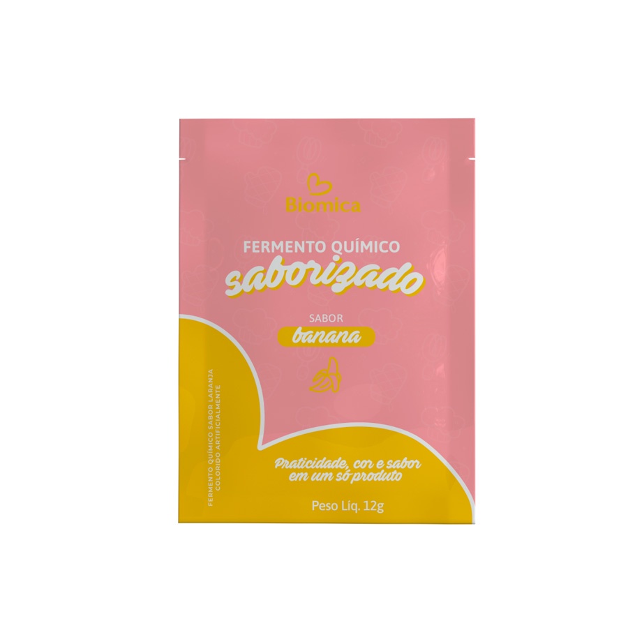 Fermento Químico em pó - Sabor Banana - 12g - 12g unidades - Rizzo