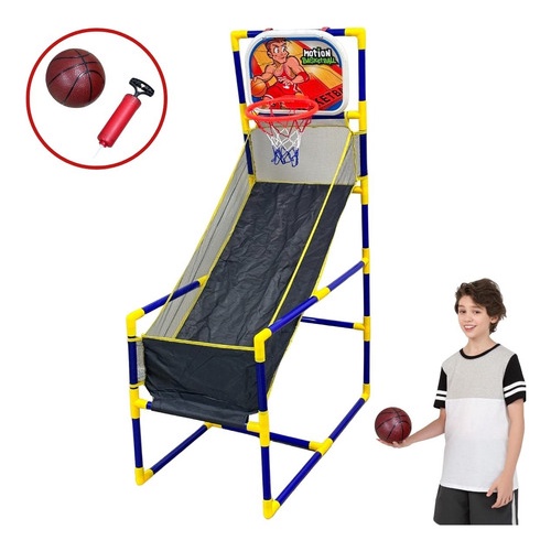 Cesta Basquete Infantil 1,32m Importway Com Bola E Inflador