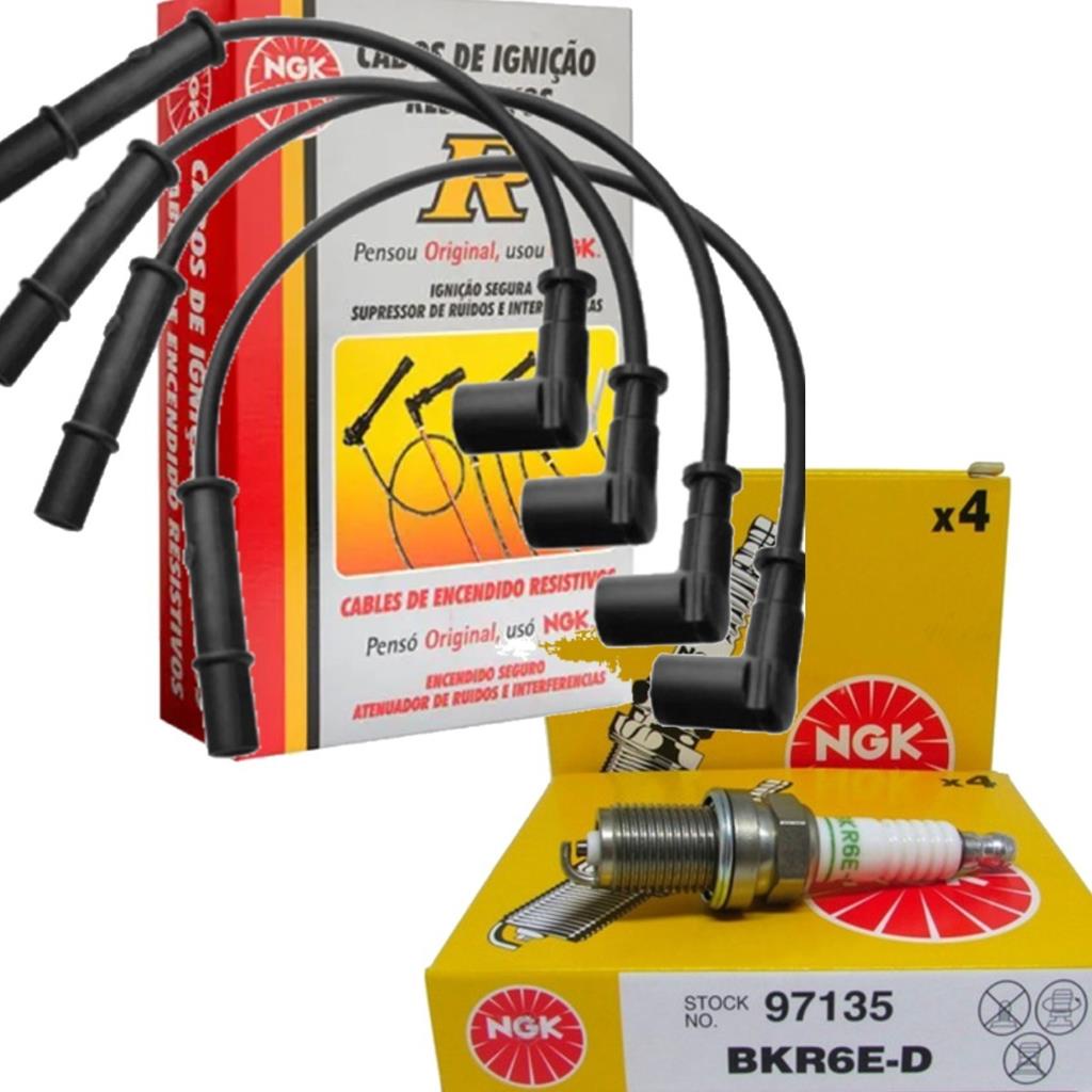 Kit Cabos E Velas Ngk Renault Logan Sandero Symbol 1.6 8v