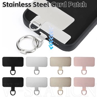 Patch De Cartão De Aço Inoxidável Ultra-Fino/Junta Metálica De Corda Para Telefone Suspensa/Clip De Funda Celular Anti-Queda/Acessórios Universal