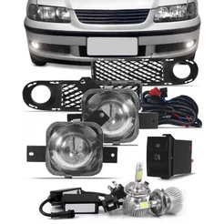 Kit Farol de Milha Neblina Gol, Parati e Saveiro G3 1999 até 2005 Botão Painel + Kit SUPER LED