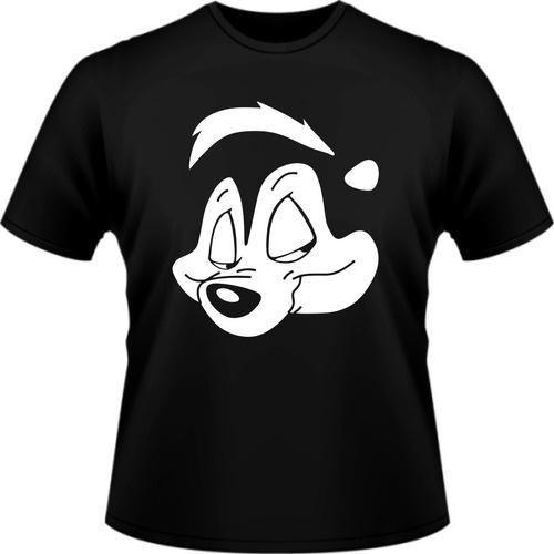 Camisa Camiseta Pepe Le Pew Slash Masculino Gambá Desenho100 % Algodão Alta Qualidade