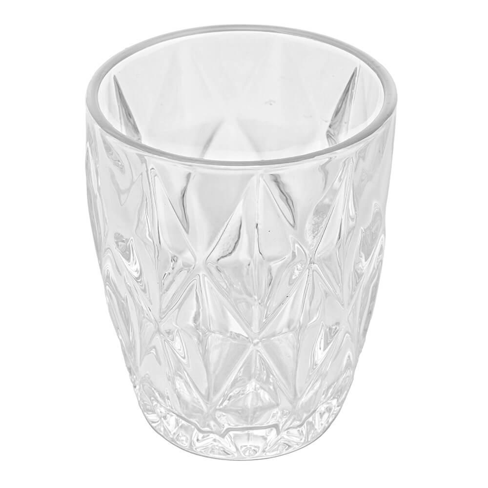 Conjunto De Copos De Vidro Diamond Transparente 270ml 2 Peças - Lyor