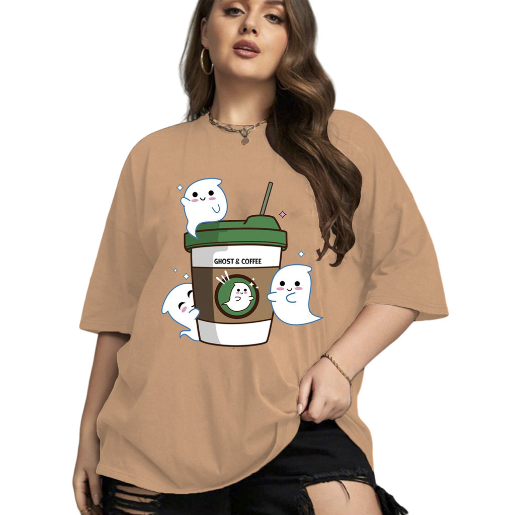 T Shirt  Bordado Personalizado Oversized Unissex Fantasminhas Esportiva Camiseta Despojada Casual