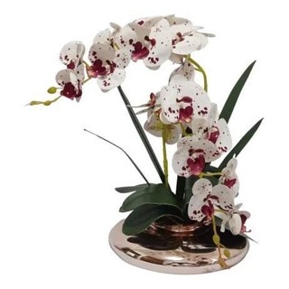 Orquídea Galho Haste Flores Pintada Decoração Decoração Enfeite em Oferta na Shopee