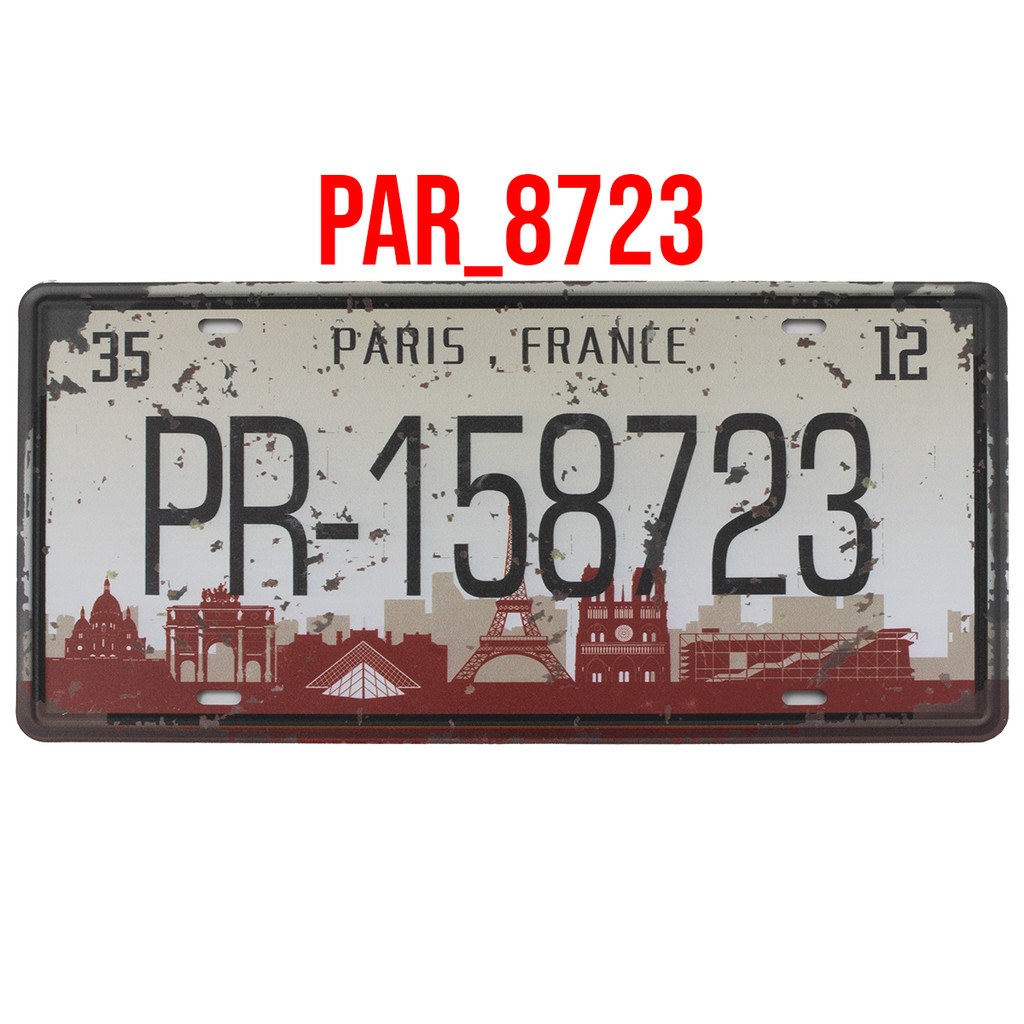 QUADRO PLACA DECORATIVA METAL PARIS FRANÇA UNIÃO EUROPA em Oferta na Shopee