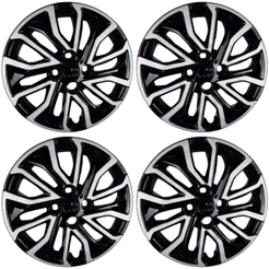 Calota Aro 14" cor Preto e Prata Mod Argo/Cronos 2022 (Jogo c/ 4 Calotas) Grid - 295CB-PBP-E