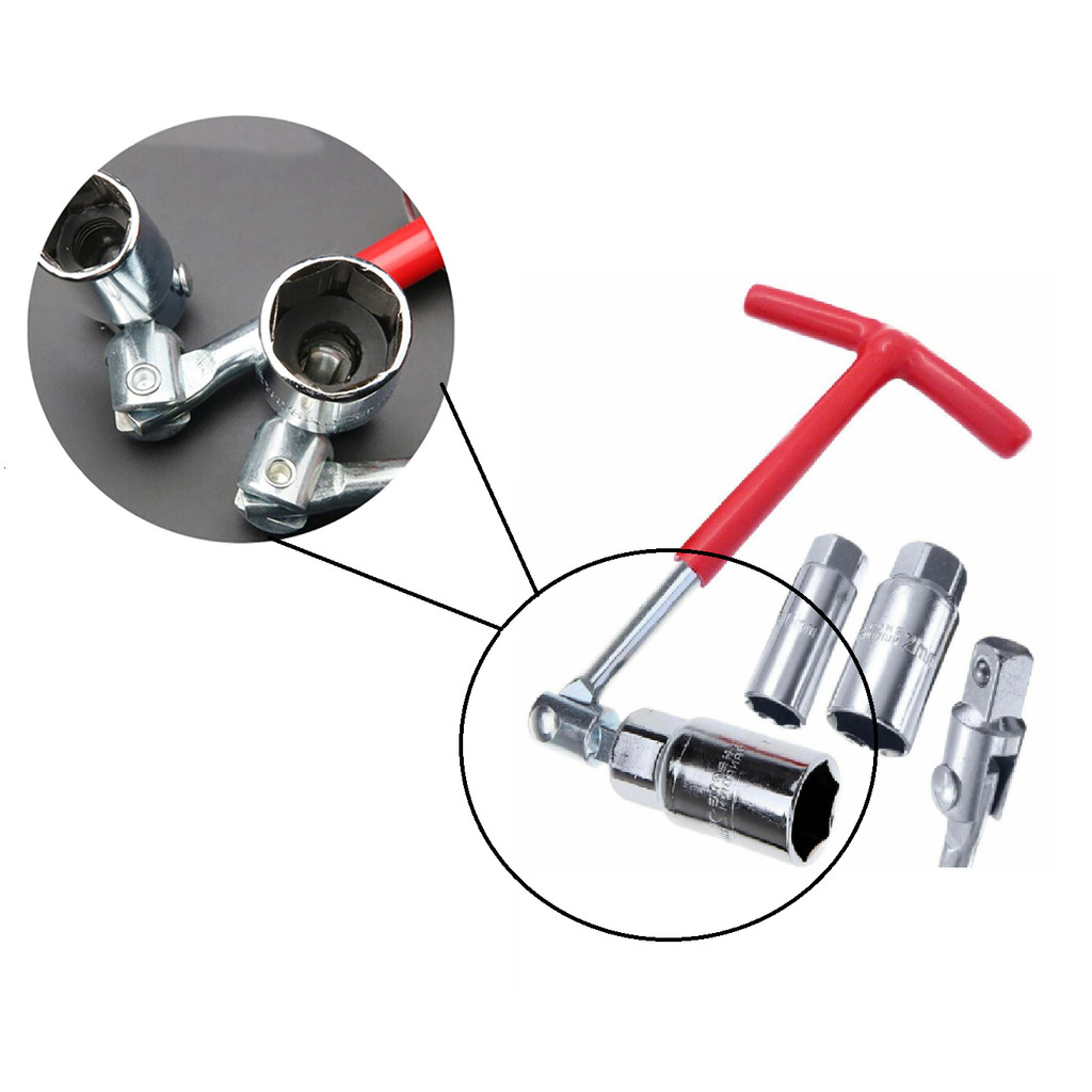 Detalhes do Jogo Chave De Vela Articulavel Com Soquete E Encaixe 16 21MM