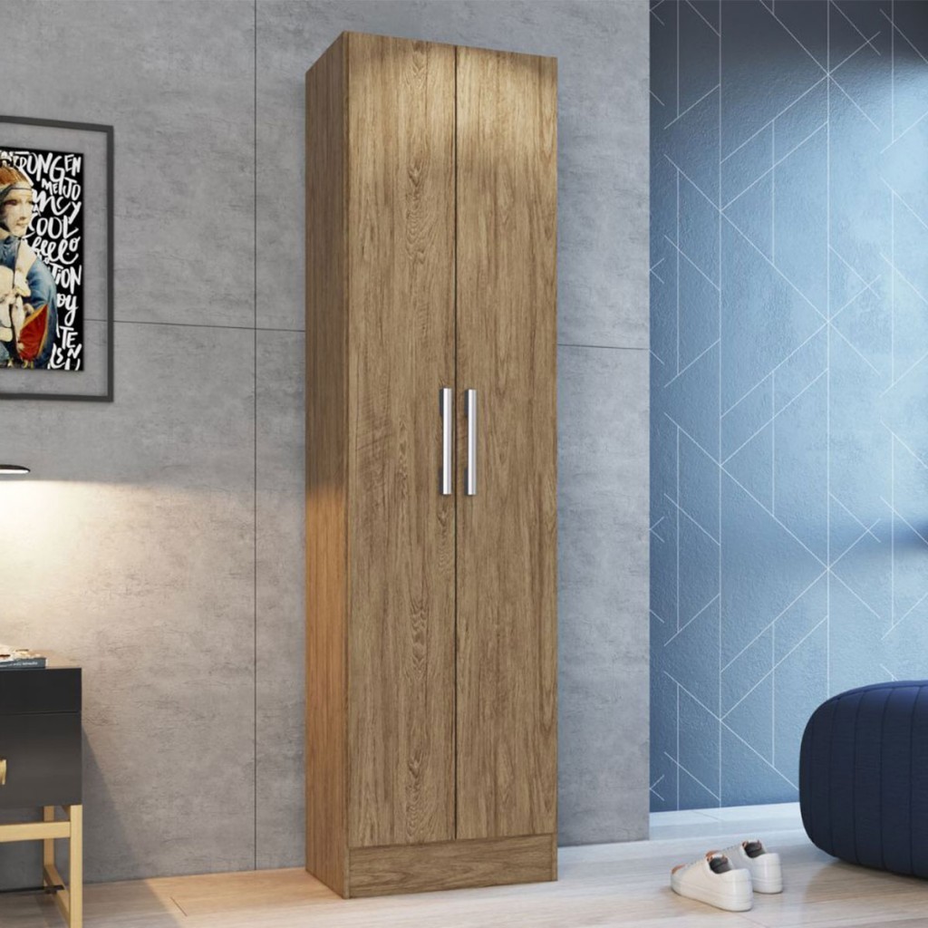 Armário Multiuso 2 Portas 5 Prateleiras Rp1200 Wood - Decibal em Oferta na Shopee
