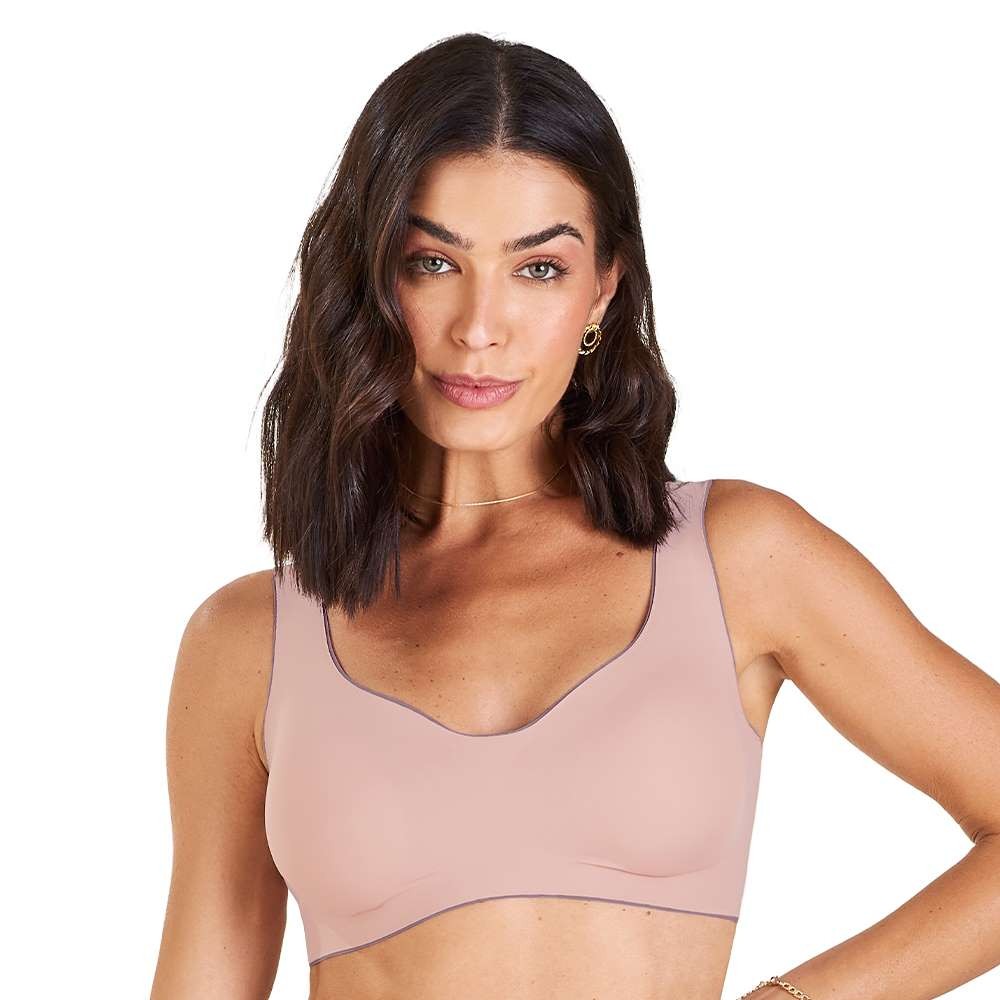 Sutiã Laser Termofusionado com Bojo Removível Sem Costura Blush Zee Rucci em Oferta na Shopee