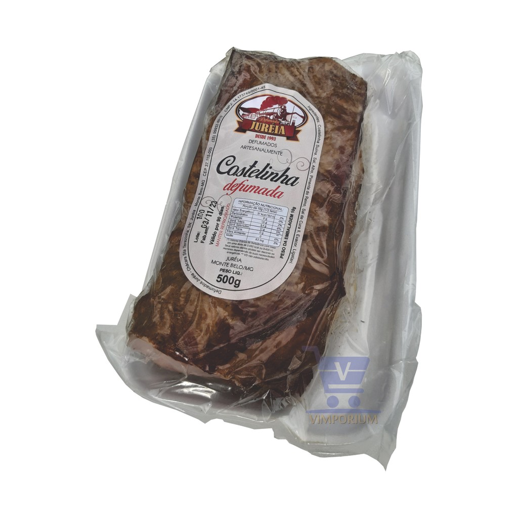 Costelinha de Porco Defumada 500g - Costela Suína embalada à Vácuo