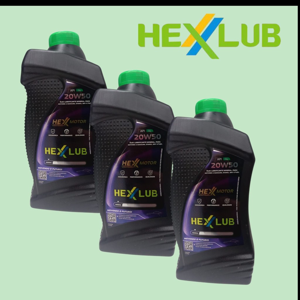 KIT 3 OLEOS CHEVROLET/VOLKSWAGEN/FORD HEXXLUB 20W50 em Oferta na Shopee