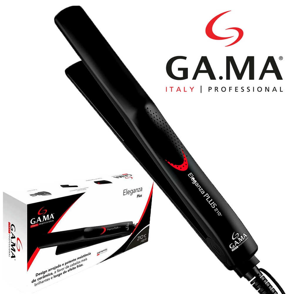 Chapinha Com Tecnologia Anti-Frizz Da Gama Italy Eleganza Plus - Modelador de Cachos -