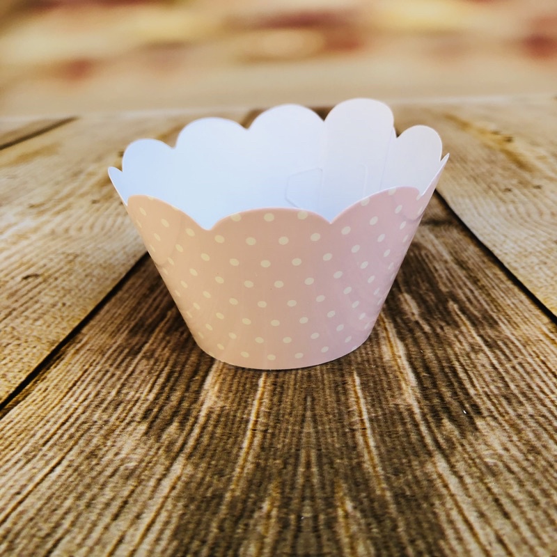 KIT Saia Para Mini Cupcake Poá Rosa /Branco  20.12  ( Nc Toys Mini Cupcake ) - Stationery